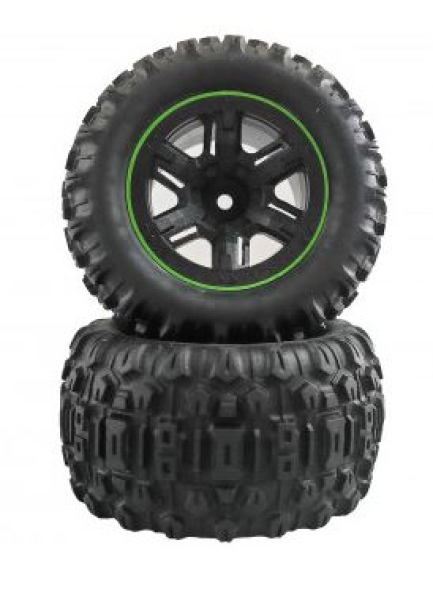 012-16300S Reifen/F. AM-Hyper/1:16 Truggy Grün 2St.